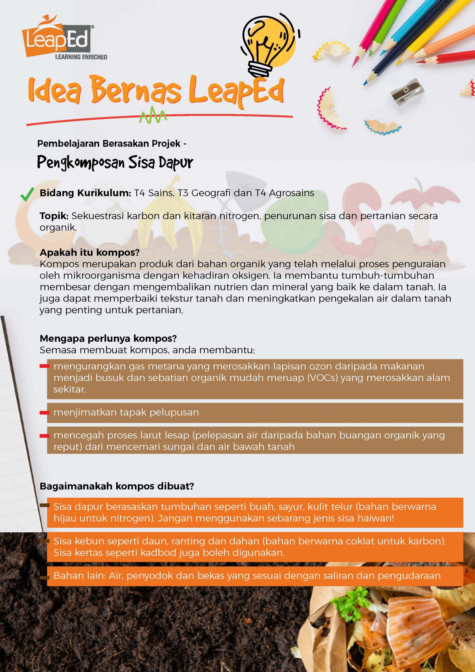 Pengkomposan Sisa Dapur (Bahagian 1) | LeapEd Services Sdn. Bhd